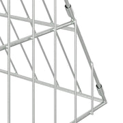 Kaninbur Silver 430 x 100 x 85 cm Galvaniserat stål