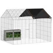 Kaninbur Silver 100 x 78 x 78 cm Galvaniserat Stål