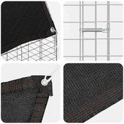 Kaninbur Silver 100 x 100 x 210 cm Galvaniserat stål