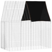 Kaninbur Silver 200 x 100 x 210 cm Galvaniserat stål