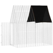 Kaninbur Silver 200 x 100 x 210 cm Galvaniserat stål