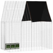 Kaninbur Silver 200 x 100 x 210 cm Galvaniserat stål