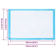 Icke-vävd tyg för husdjurs träning pad 250 st 120 x 80 cm
