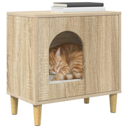 Katt hus Sonoma-ek 51 x 30 x 52 cm Konstruerat trä