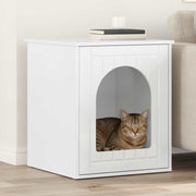 Katt hus Glansig Vit 53 x 52 x 62 cm Konstruerat trä
