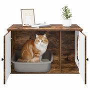 Katt hus Rökt ek 85 x 55 x 50,5 cm Konstruerat trä