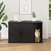 Katt hus Svart 85 x 55 x 50,5 cm Konstruerat trä