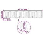 Fällbar hundgrind med stativ 6 st Gammalt trä 482 cm