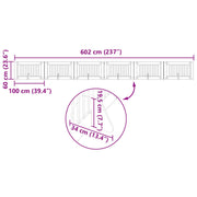 Fällbar hundgrind med stativ 6 st Svart ek 602 cm