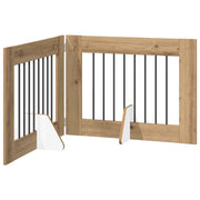 Fällbar hundgrind med stativ 2 st 160,5 cm