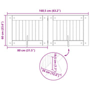 Fällbar hundgrind med stativ 2 st 160,5 cm