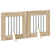 Fällbar hundgrind med stativ 2 st 120,5 cm