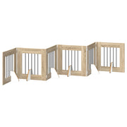 Fällbar hundgrind med stativ 6 st Sonoma-ek 362 cm