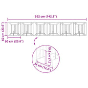 Fällbar hundgrind med stativ 6 st Sonoma-ek 362 cm