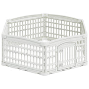 6-panelers hundhagen 122 x 106,5 x 40 cm Plast Vit Hopfällbar