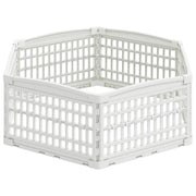 6-panelers hundhagen 122 x 106,5 x 40 cm Plast Vit Hopfällbar