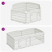 6-panelers hundhagen 122 x 106,5 x 40 cm Plast Vit Hopfällbar