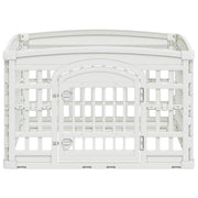 4-delad Hundlekhage 88 x 88 x 56 cm Plast Vit Hopfällbar