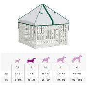 4 Panel Hund Playpen med Tak 88 x 88 x 112 cm Plast Vit