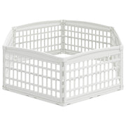 6-panelers hundhagen 177,5 x 154,5 x 58 cm Plast Vit Hopfällbar