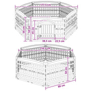 6-panelers hundhagen 177,5 x 154,5 x 58 cm Plast Vit Hopfällbar