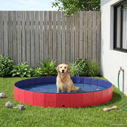 Hundpool Ø300 x 38 cm Tjock PVC Röd