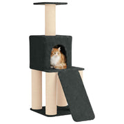 Kattträd med sisal klöspelare Mörkgrå 146 cm