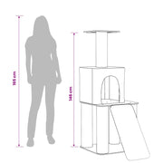 Kattträd med sisal klöspelare Mörkgrå 146 cm