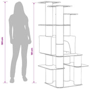 Kattträd med sisal klöspelare Mörkgrå 161 cm