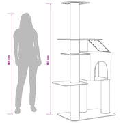 Kattträd med sisal klöspelare Gräddvit 183 cm