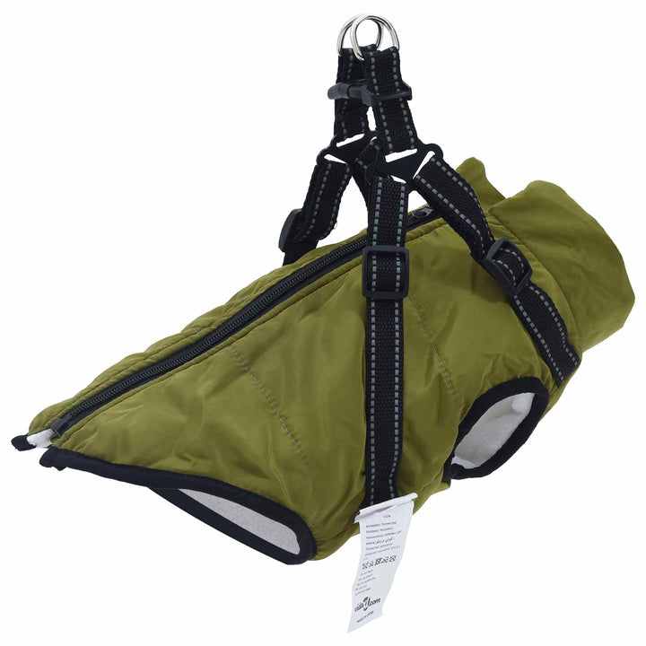 Hund Kappa Armégrön L24 Fleece och Polyester