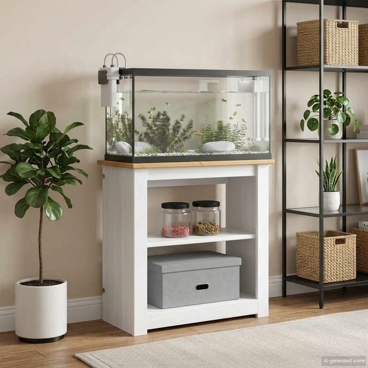 Aquariumställ PANAMA Vit och brun 60 x 30 x 60 cm 150 kg