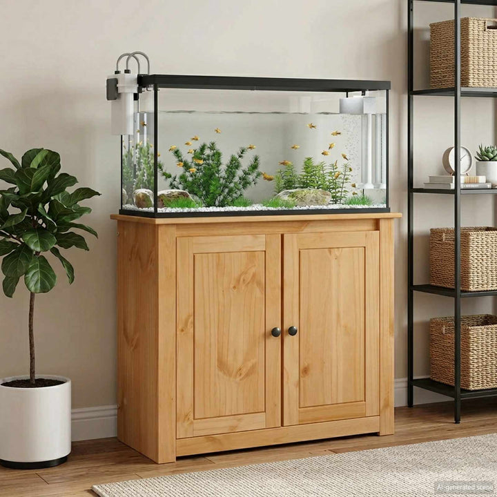 Aquariumställ PANAMA Brun 81 x 36 x 73 cm 250 kg Massiv furu