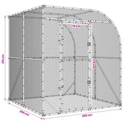 Hönsgård Silver 200 x 200 x 215 cm Galvaniserat stål