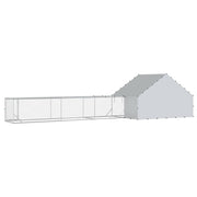 Kylling Coop med tak och gård 2 st Silver 8 x 2 x 1,9 m