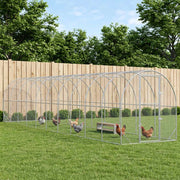 Hönsgård Silver 1000 x 200 x 200 cm Galvaniserat stål