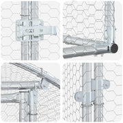Hönsgård Silver 1000 x 200 x 200 cm Galvaniserat stål