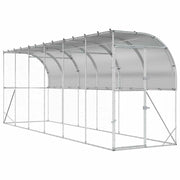 Hönshus mot Vägg Silver 600 x 150 x 215 cm Galvaniserat stål