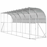 Hönshus mot Vägg Silver 600 x 150 x 215 cm Galvaniserat stål