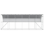 Hönshus mot Vägg Silver 600 x 150 x 215 cm Galvaniserat stål