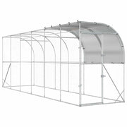 Hönshus mot Vägg Silver 600 x 100 x 215 cm Galvaniserat stål