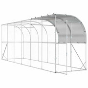 Hönshus mot Vägg Silver 600 x 100 x 215 cm Galvaniserat stål
