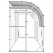 Hönshus mot Vägg Silver 600 x 100 x 215 cm Galvaniserat stål