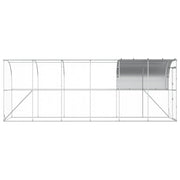 Hönshus mot Vägg Silver 600 x 100 x 215 cm Galvaniserat stål