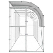 Hönshus mot Vägg Silver 800 x 150 x 215 cm Galvaniserat stål
