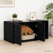 Kattbur Möbler Svart ek 100 x 49 x 45 cm Konstruerat trä