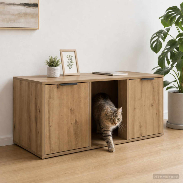 Kattbur Möbler Artisan-ek 100 x 49 x 45 cm Konstruerat trä