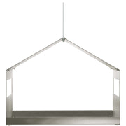 Hängande fågelmatare Rostfritt stål Silver 30 x 23 x 23 cm
